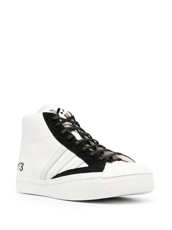 Y-3 Yohji Pro ハイカットスニーカー | ホワイト | FARFETCH JP