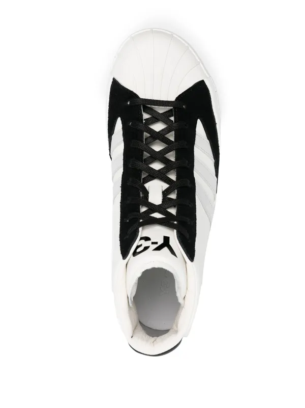 Y-3 Yohji Pro ハイカットスニーカー | ホワイト | FARFETCH JP