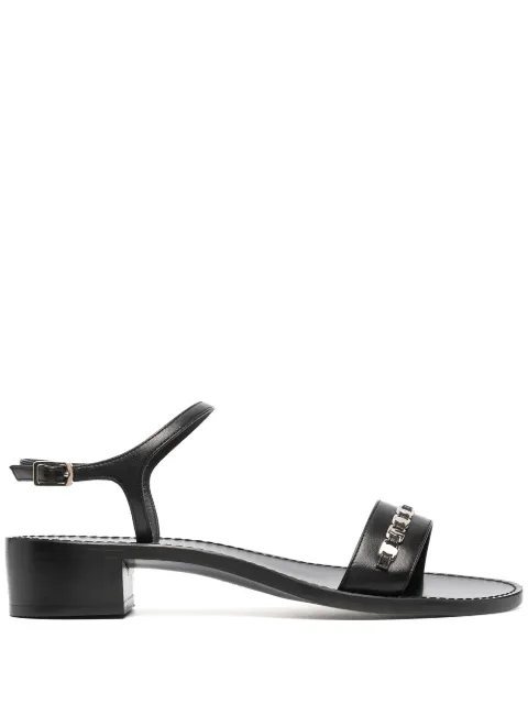 Ferragamo tiny Vara bow appliqué trim sandals