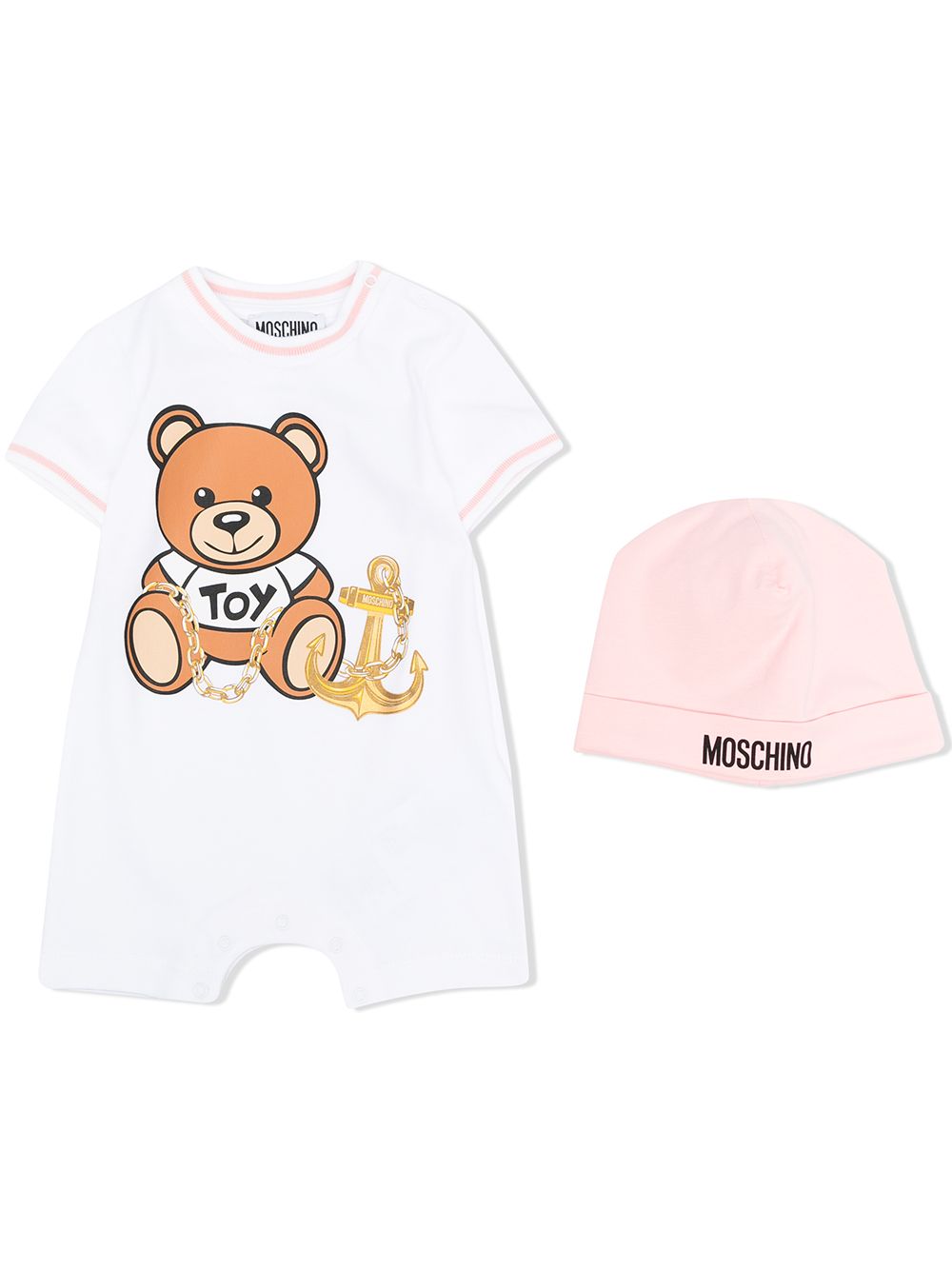 фото Moschino kids комплект из ромпера и шапки бини toy bear