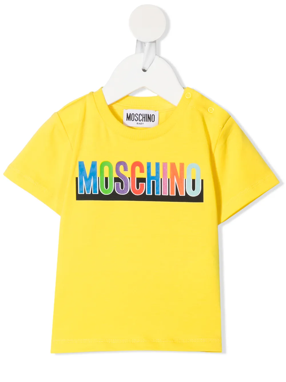 фото Moschino kids футболка в стиле колор-блок с логотипом