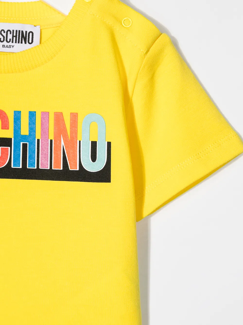 фото Moschino kids футболка в стиле колор-блок с логотипом