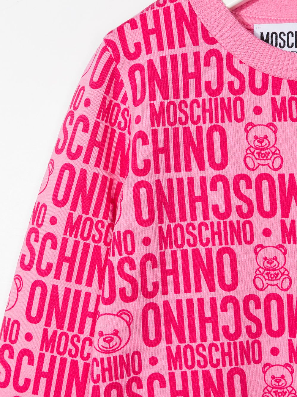 фото Moschino kids толстовка с круглым вырезом и логотипом