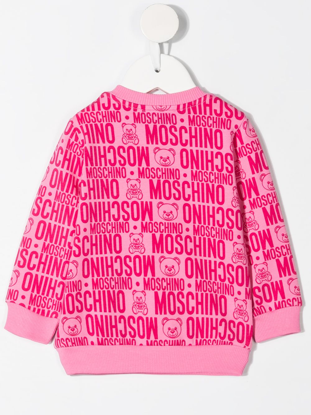 фото Moschino kids толстовка с круглым вырезом и логотипом