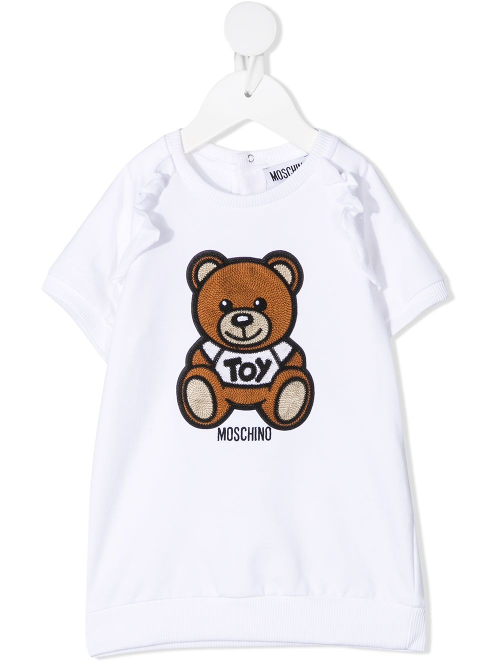 фото Moschino kids платье-футболка с принтом teddy bear