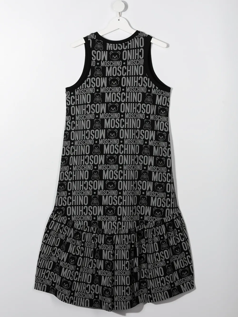 фото Moschino kids короткое платье без рукавов с логотипом