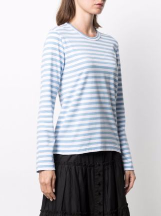 striped long-sleeved T-shirt展示图