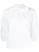 Image 1 of Comme Des Garçons Comme Des Garçons tie-neck cotton blouse
