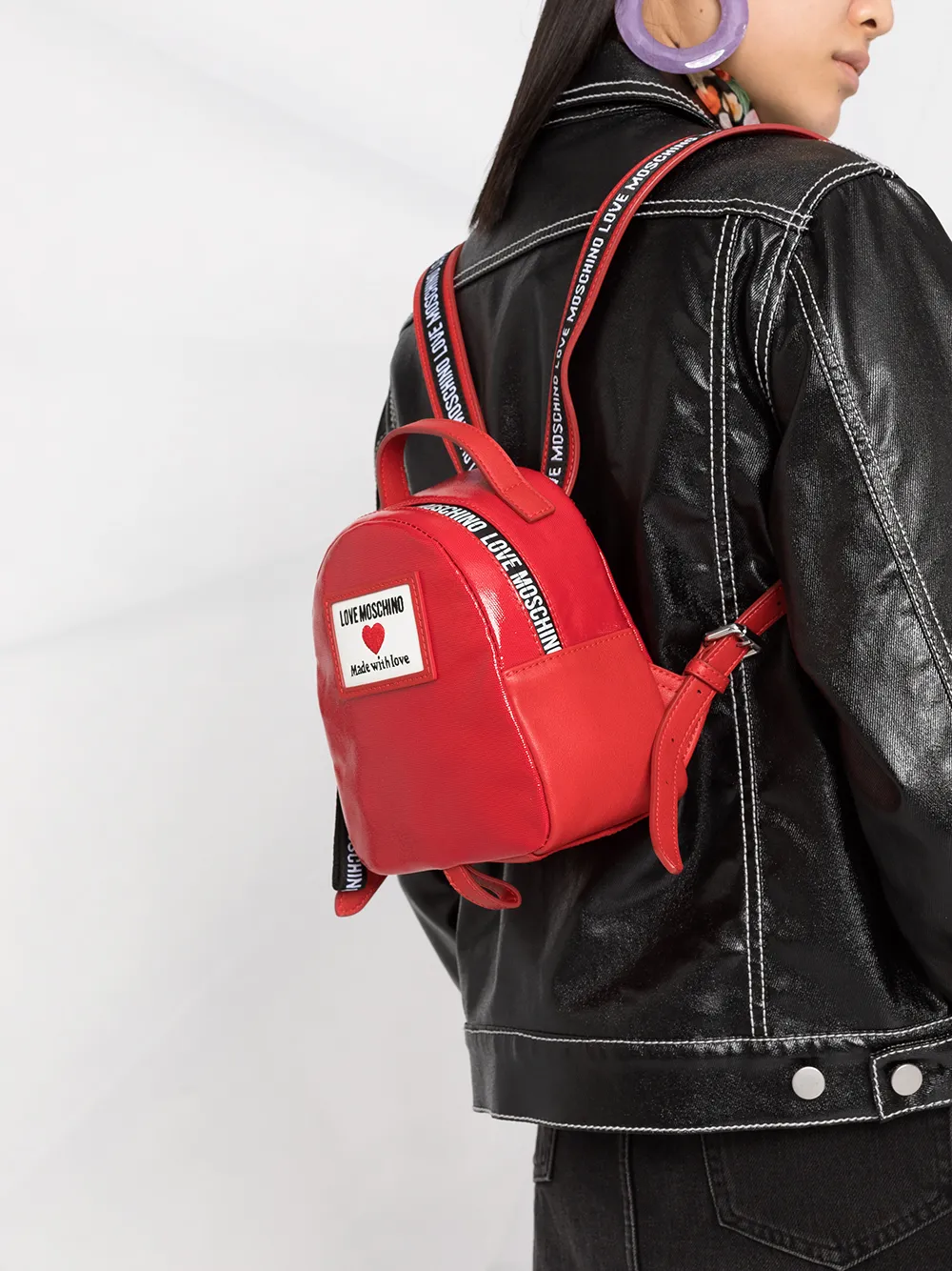 фото Love moschino рюкзак city с нашивкой-логотипом