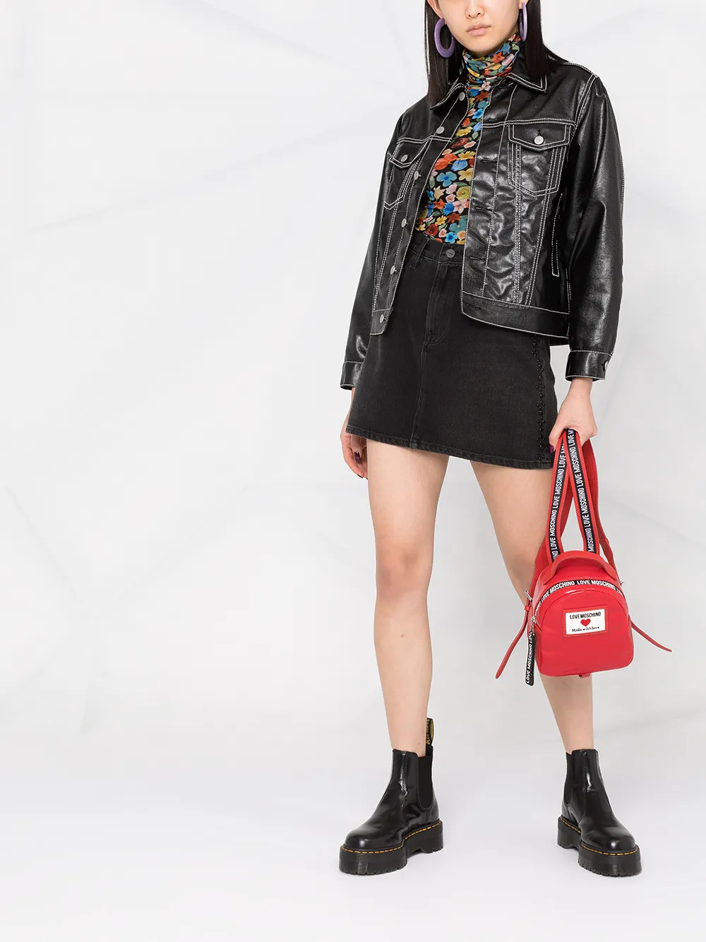 фото Love moschino рюкзак city с нашивкой-логотипом