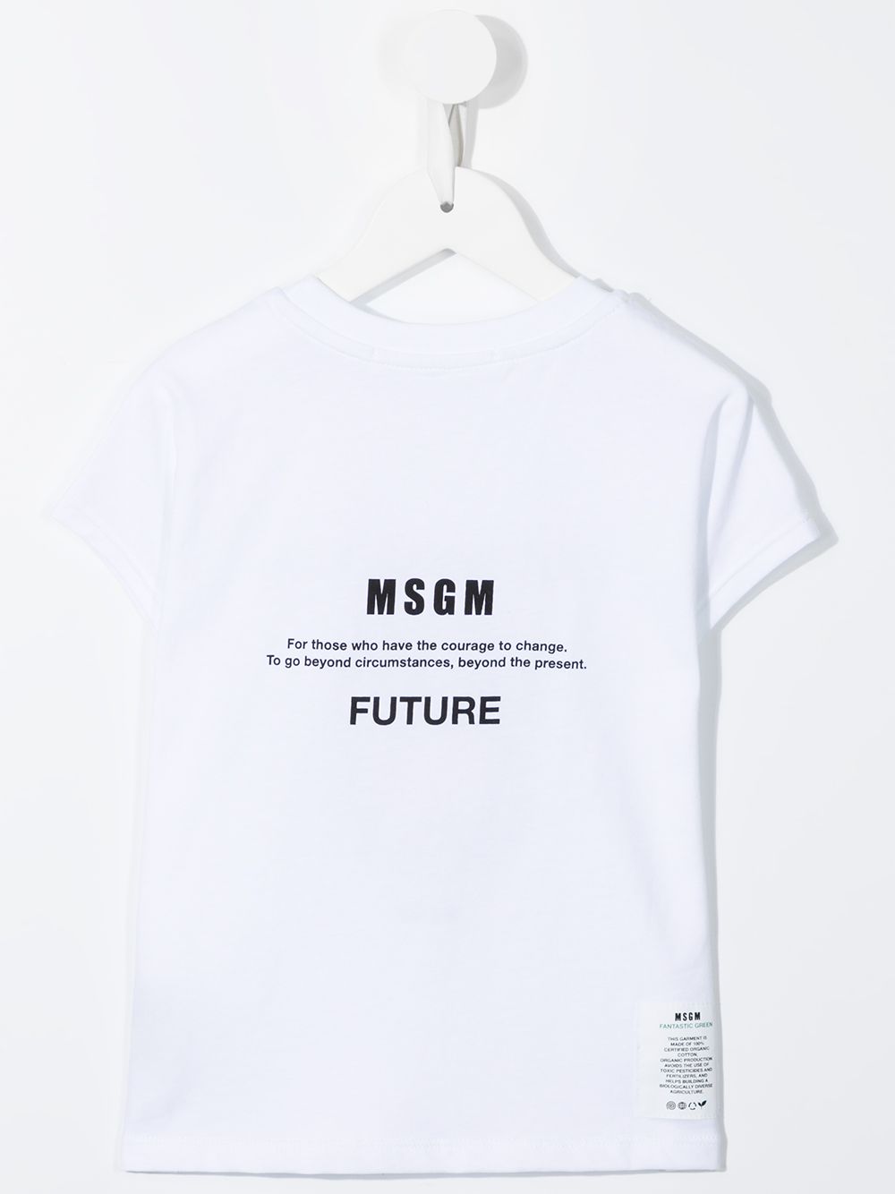 фото Msgm kids футболка с принтом fantastic green