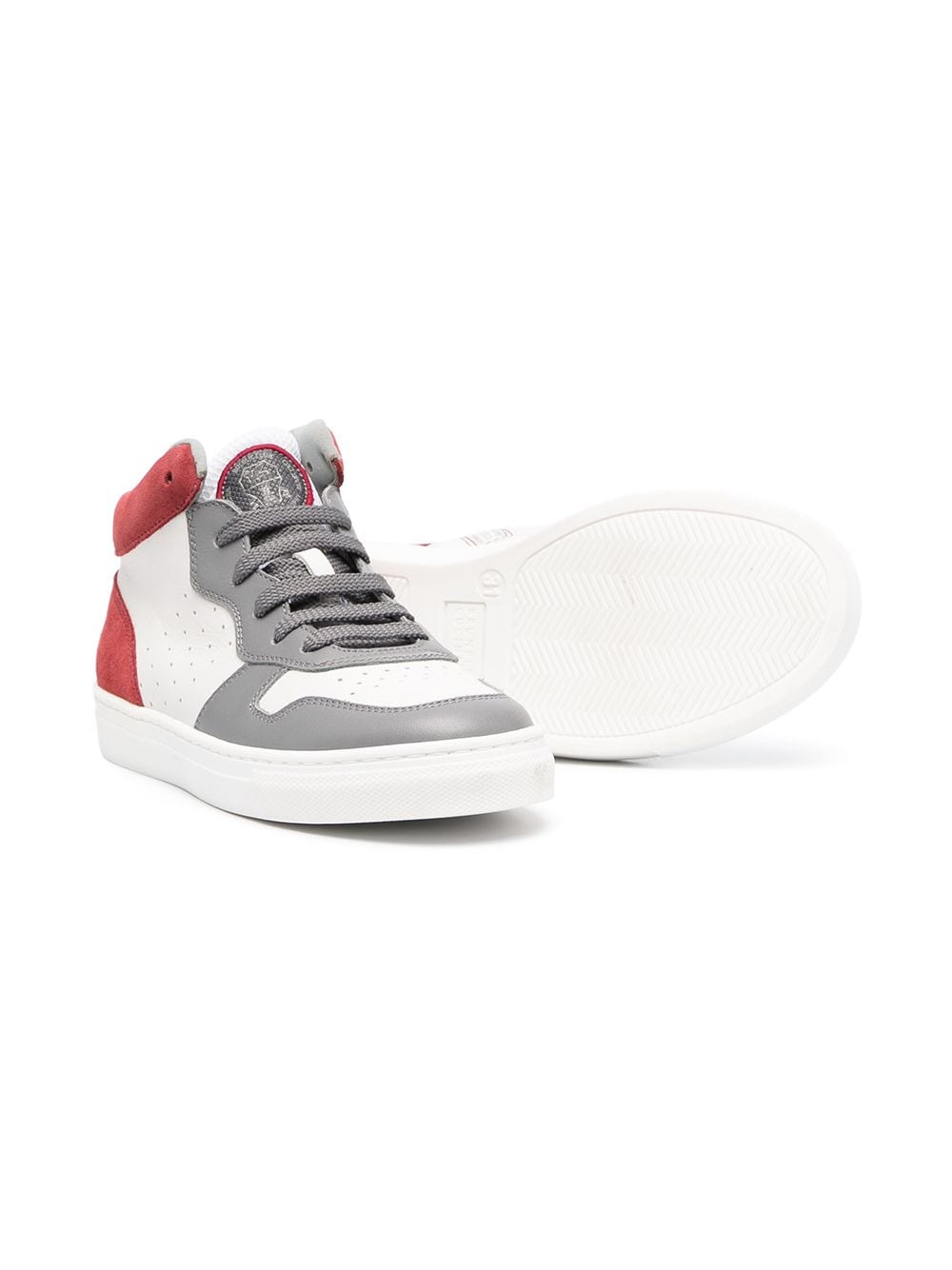 Shop Brunello Cucinelli Colour-block Sneakers In Grey