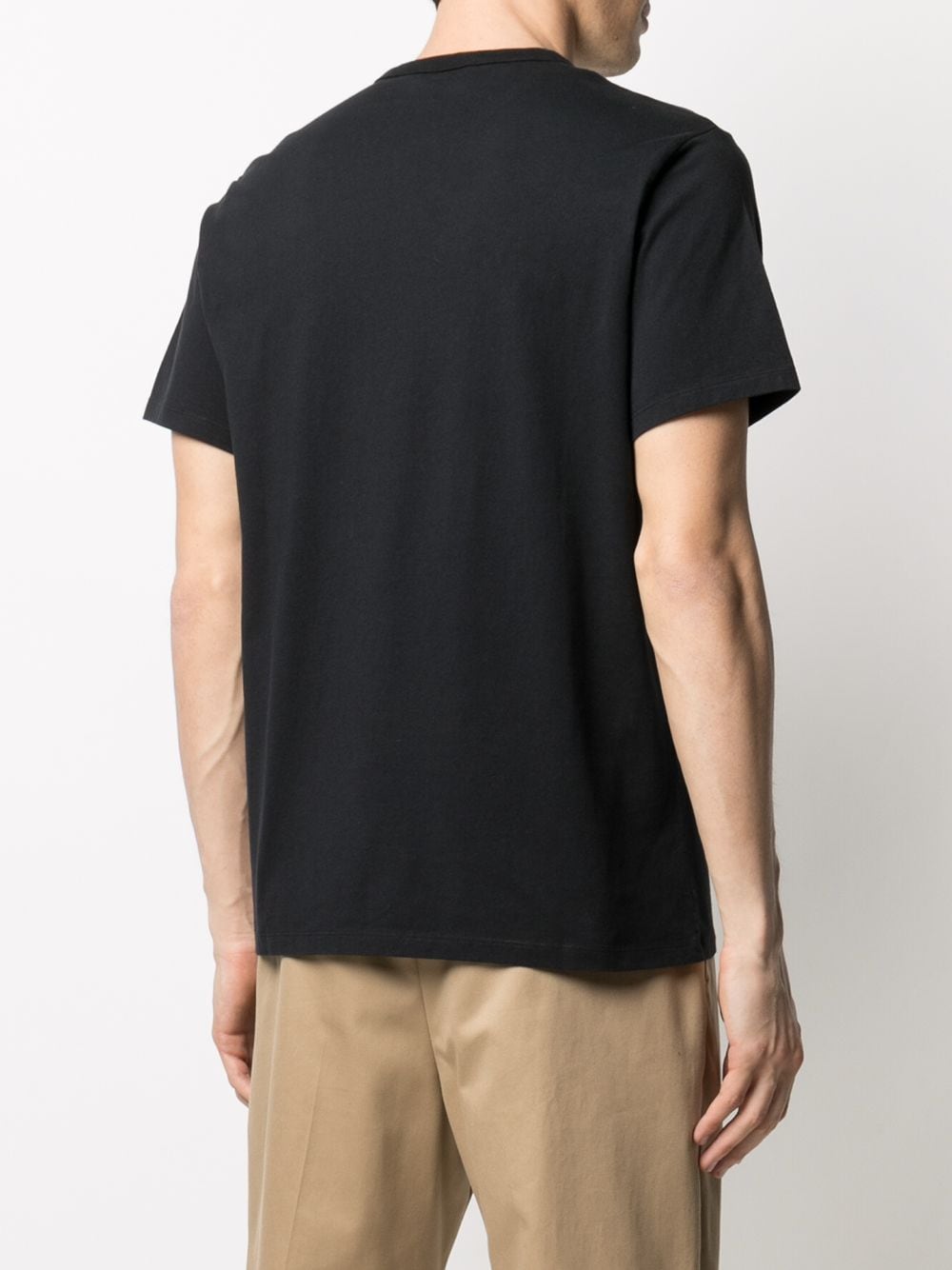 Shop Maison Kitsuné Logo-print Short-sleeved T-shirt In Black