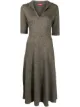 Image 1 of STAUD glitter-effect V-neck midi dress