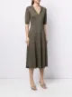 STAUD glitter-effect V-neck midi dress