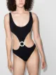 Image 2 of Lisa Marie Fernandez floral-buckle cut-out swimsuit