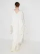 Oscar de la Renta fringed silk kaftan