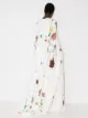 Oscar de la Renta Botanical bishop sleeves pleated gown