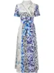 Image 1 of Pierre-Louis Mascia patchwork print wrap dress