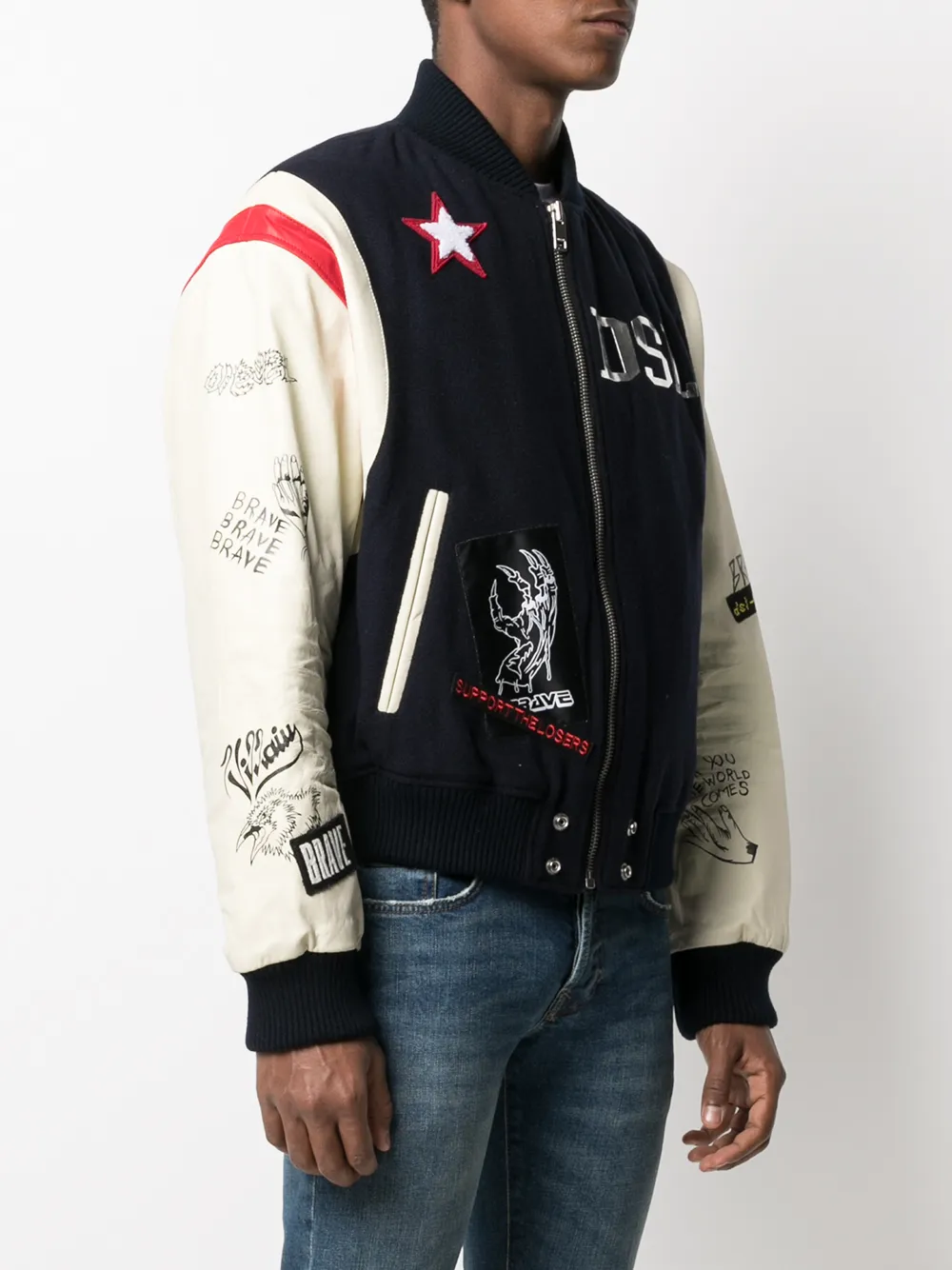 фото Diesel куртка с нашивкой-логотипом