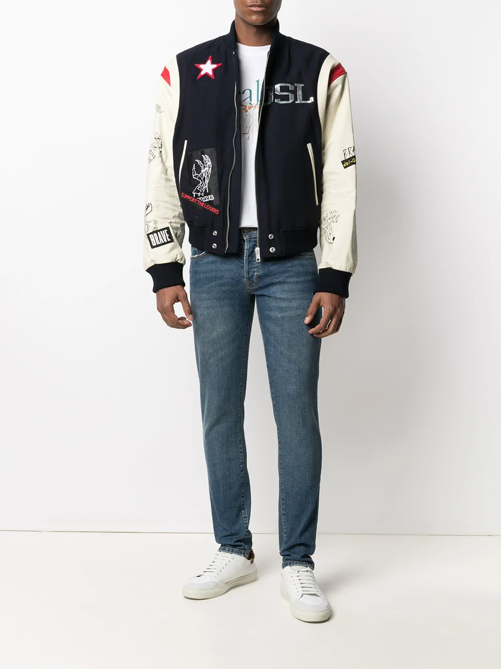 фото Diesel куртка с нашивкой-логотипом