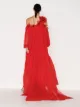 Oscar de la Renta ruffle-detail one-shoulder dress