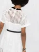 Sacai Broderie-anglaise short-sleeve short dress