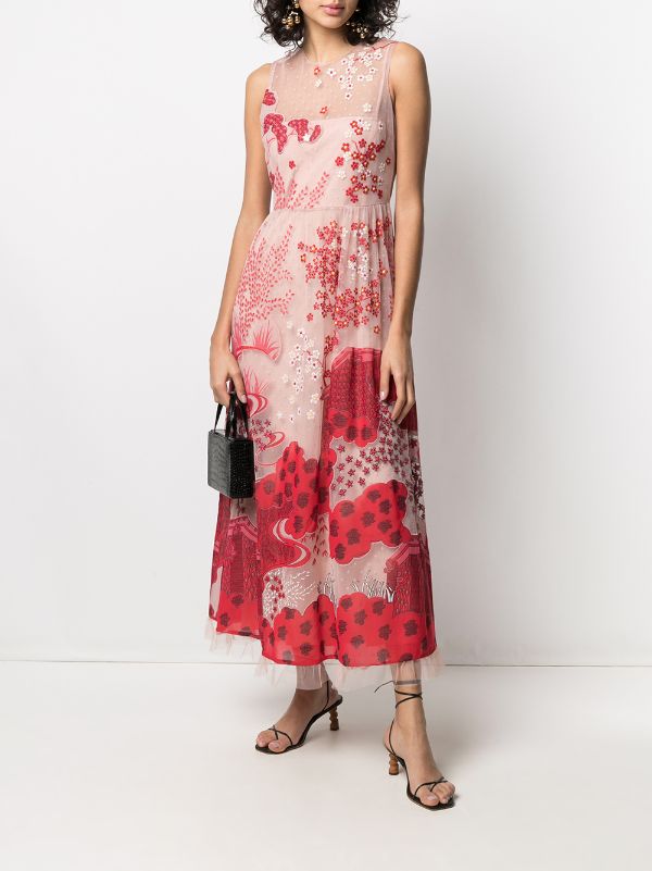 valentino embroidered dress