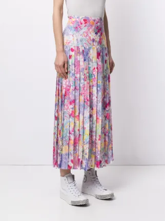 Spring Meadow print pleated skirt展示图