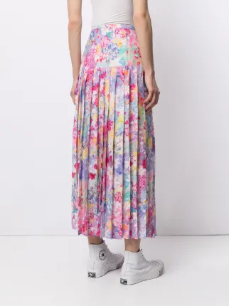 Spring Meadow print pleated skirt展示图