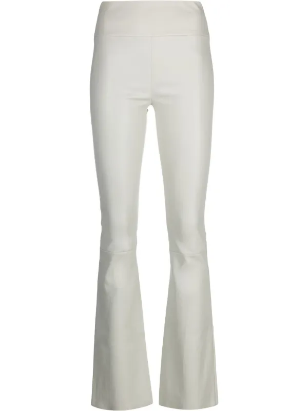 Sylvie Schimmel Flared Leather Trousers 