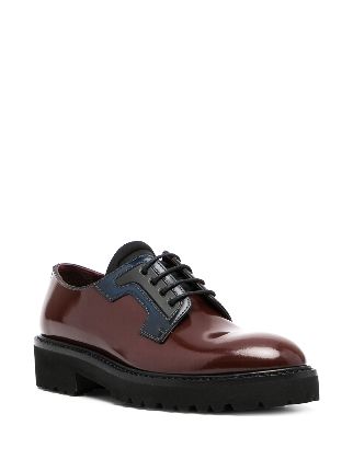 polished-leather lace-up shoes展示图