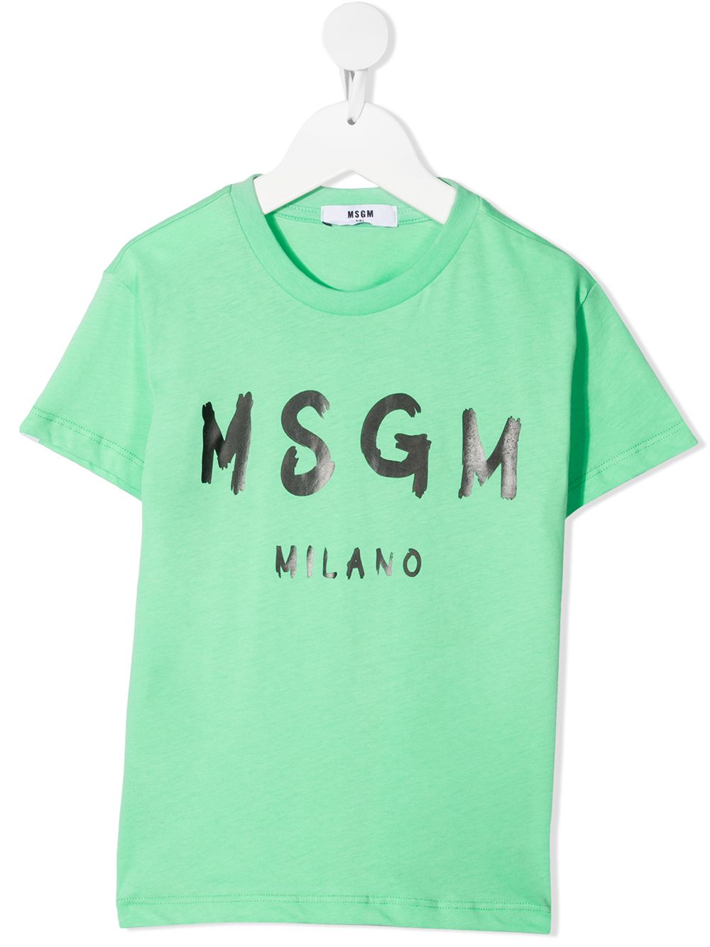 фото Msgm kids футболка с короткими рукавами и логотипом