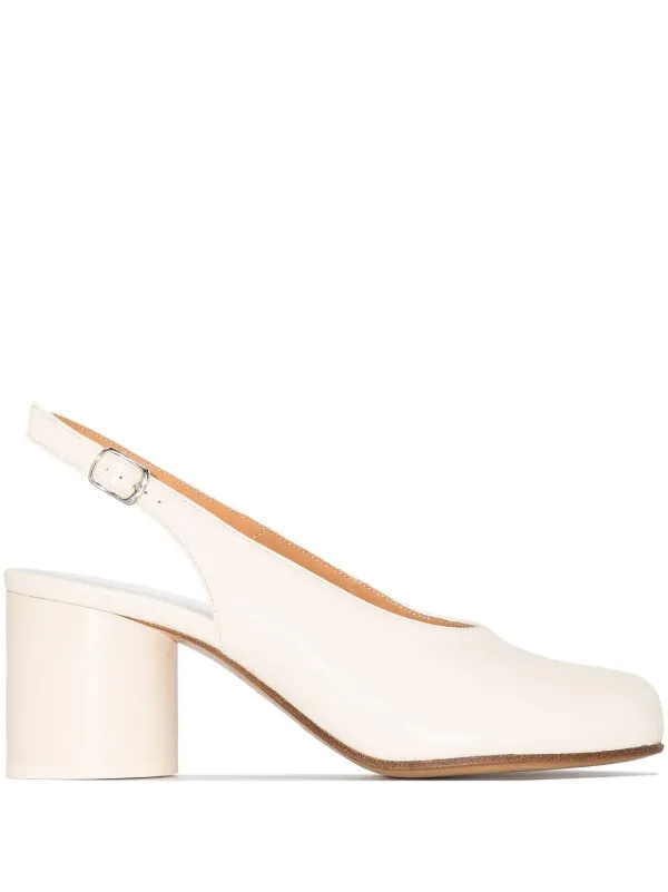 White sling back outlet shoes