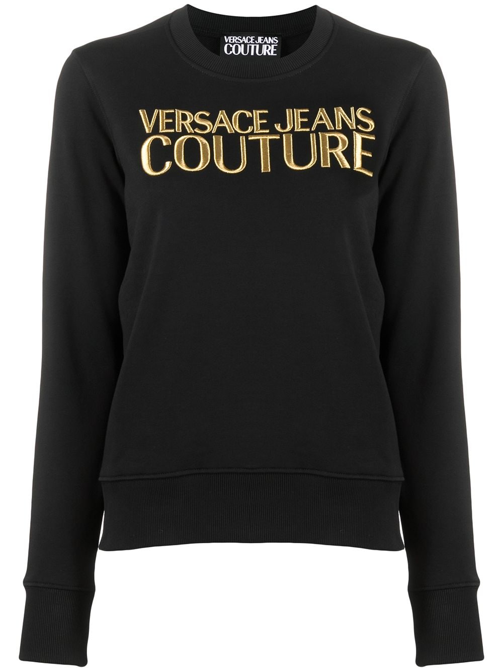 фото Versace jeans couture толстовка с круглым вырезом и вышитым логотипом