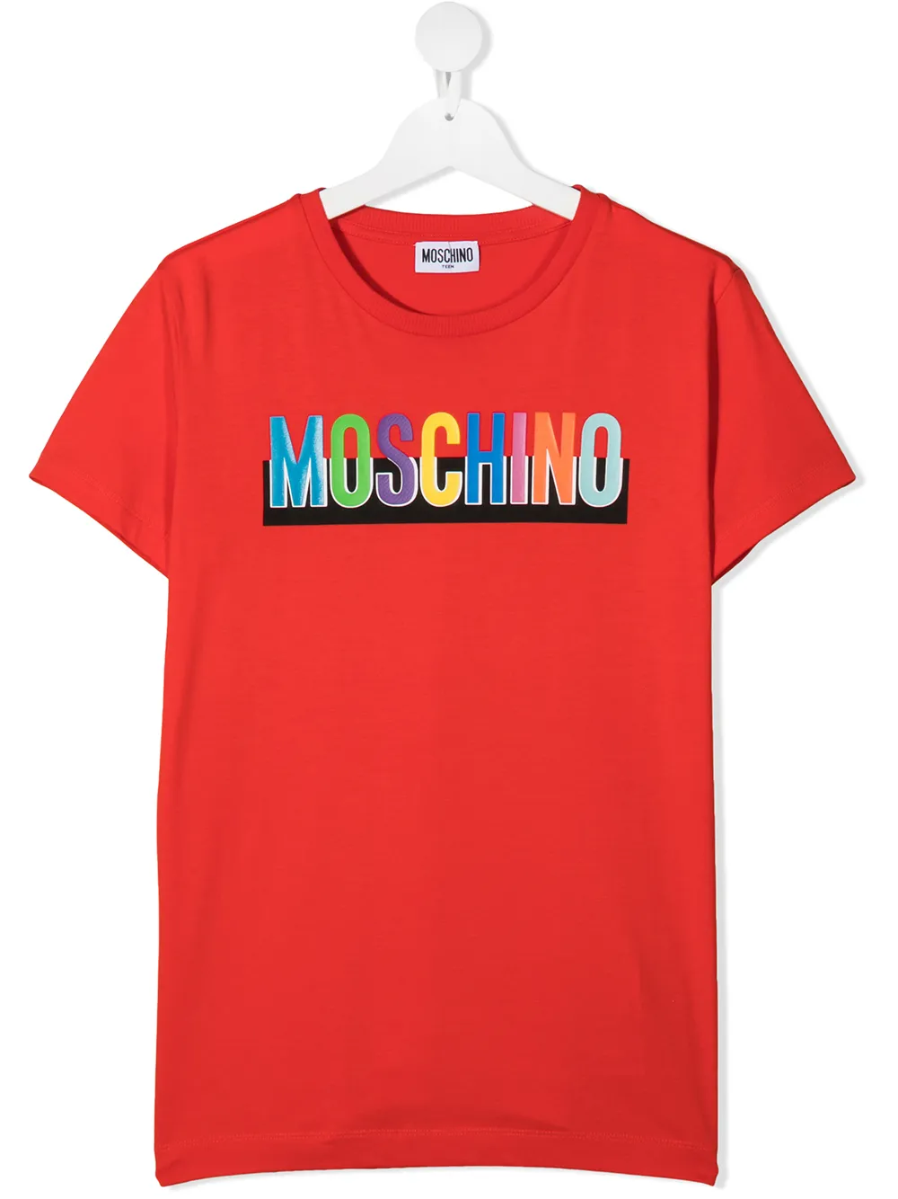 фото Moschino kids футболка с круглым вырезом и логотипом