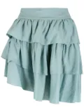 Olympiah Cape ruffled skirt - Blue