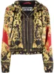Image 1 of Versace Jeans Couture Barocco print hooded bomber jacket