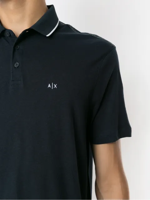 Armani Exchange blue embroidered-logo 