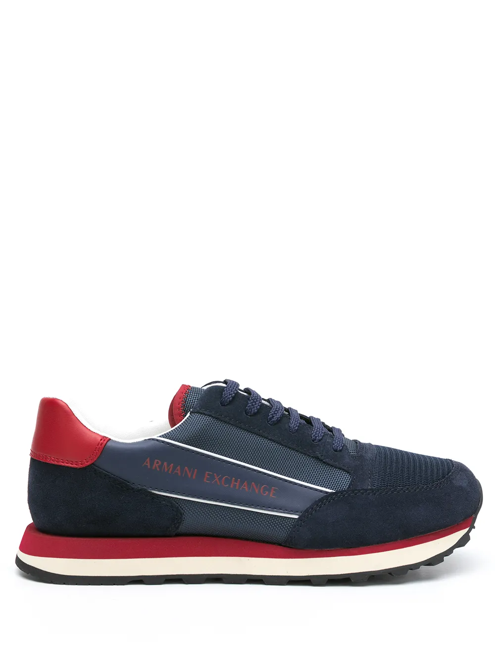 

Armani Exchange tenis bajos con logo estampado - Azul