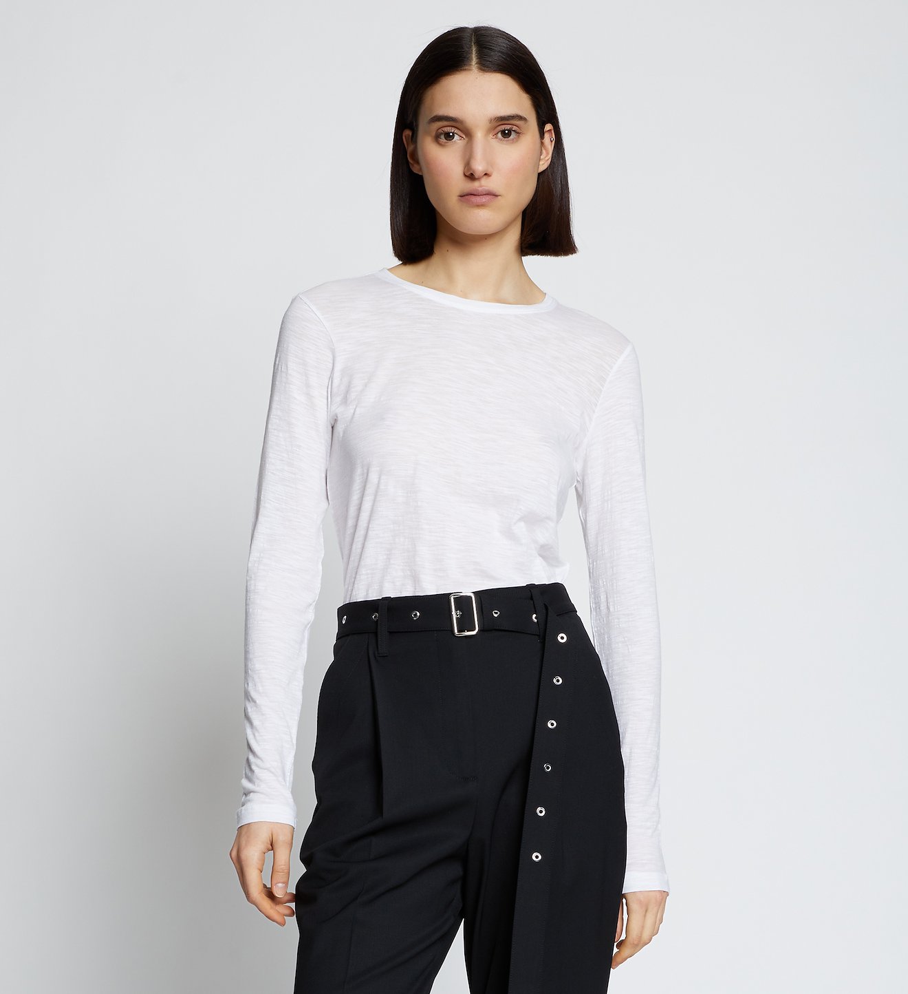 Solid Tissue Jersey Long Sleeve Tee