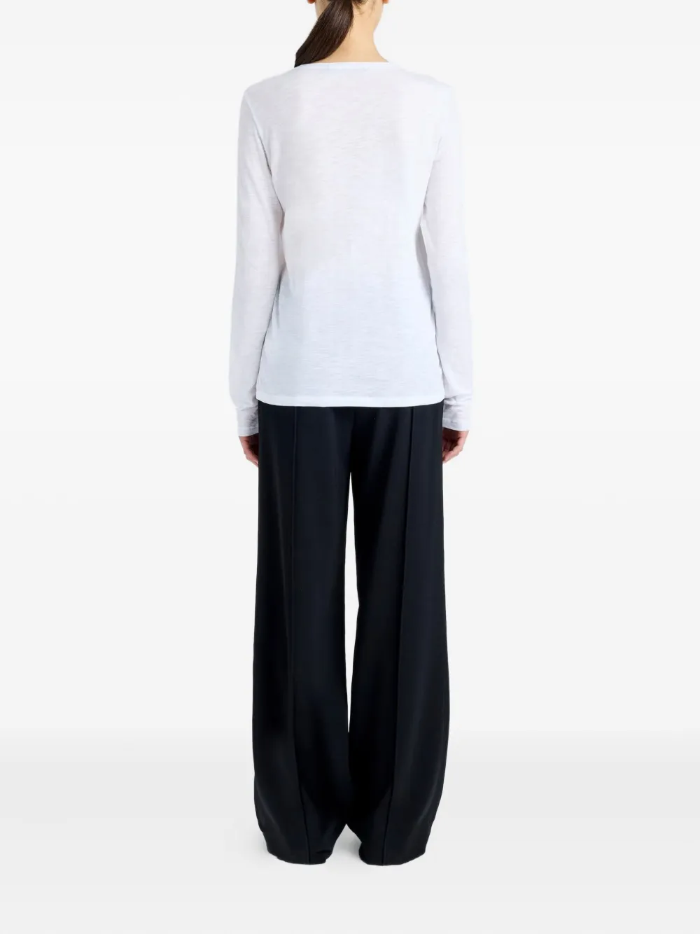 Proenza Schouler Solid Tissue Jersey Tee In White