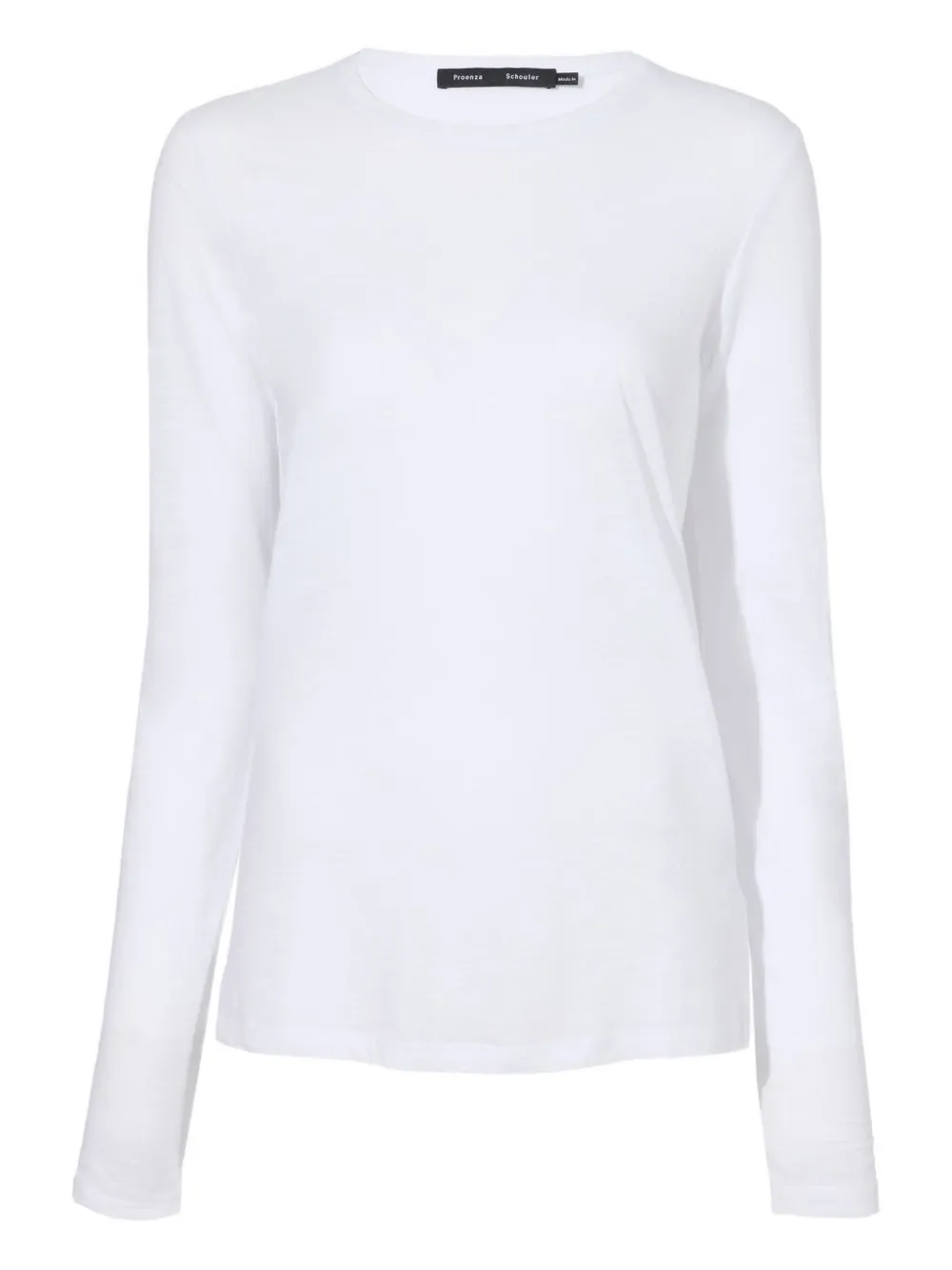 Proenza Schouler Solid Tissue Jersey Tee In White
