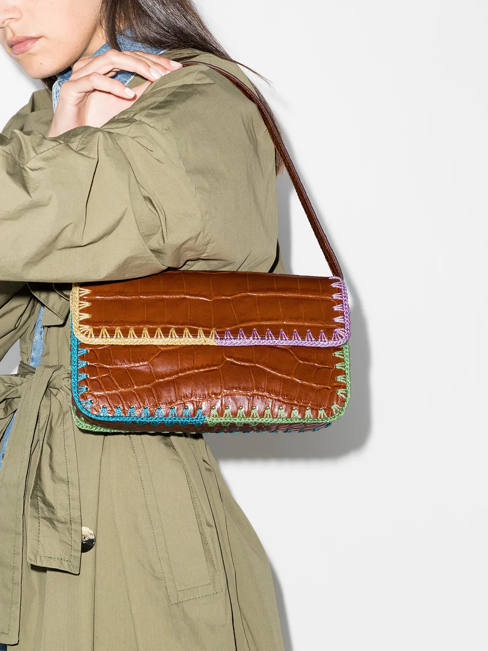 Image 2 of STAUD mini Rey crochet-trim shoulder bag