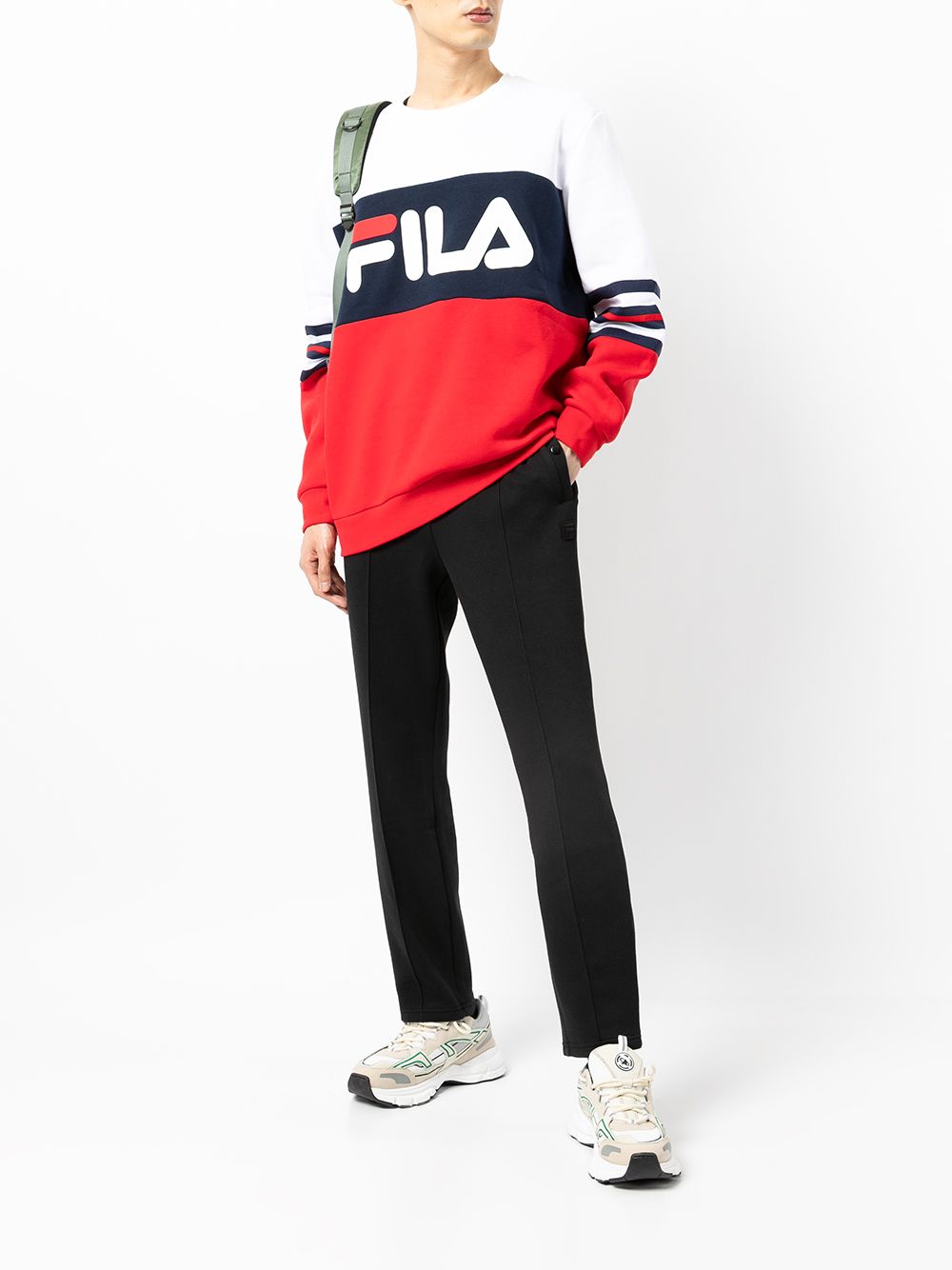 фото Fila флисовая толстовка freddo в стиле колор-блок