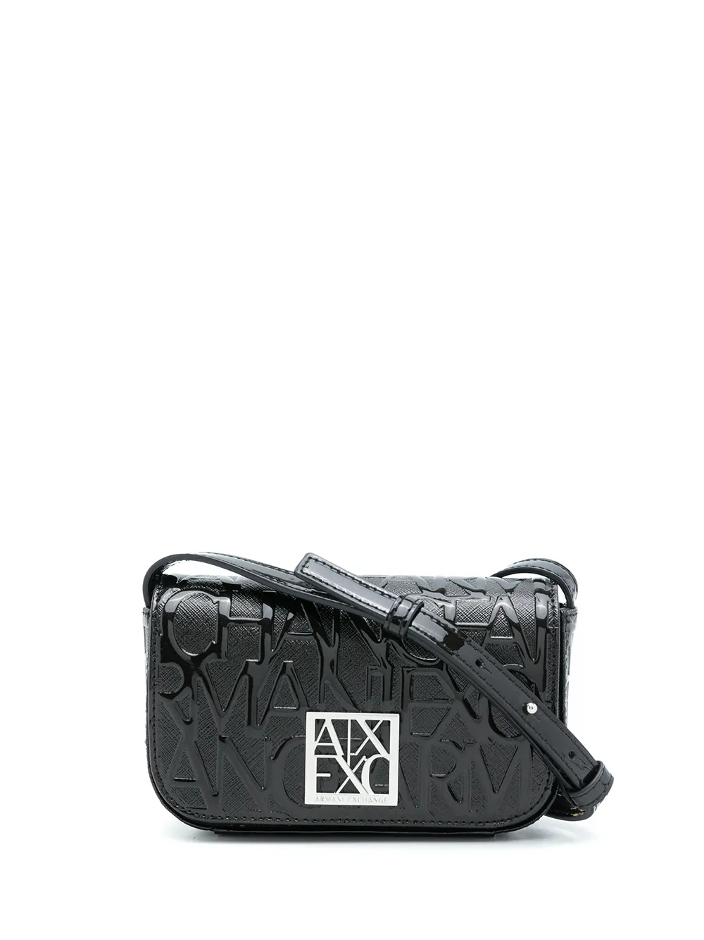 Armani Exchange Embossed Logo Crossbody Bag - Farfetch