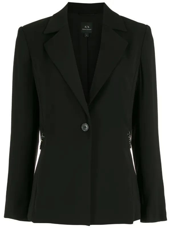 Armani Exchange Chain Detail Single Breasted Blazer Farfetch