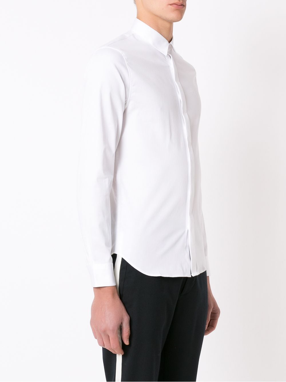 Armani Exchange slim-cut tailored long-sleeve shirt Men