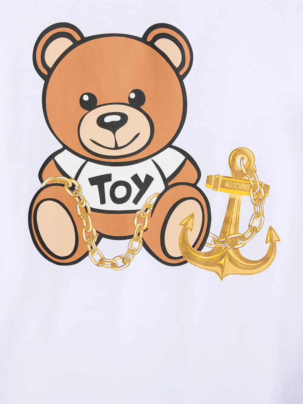 фото Moschino kids футболка toy bear с логотипом anchor