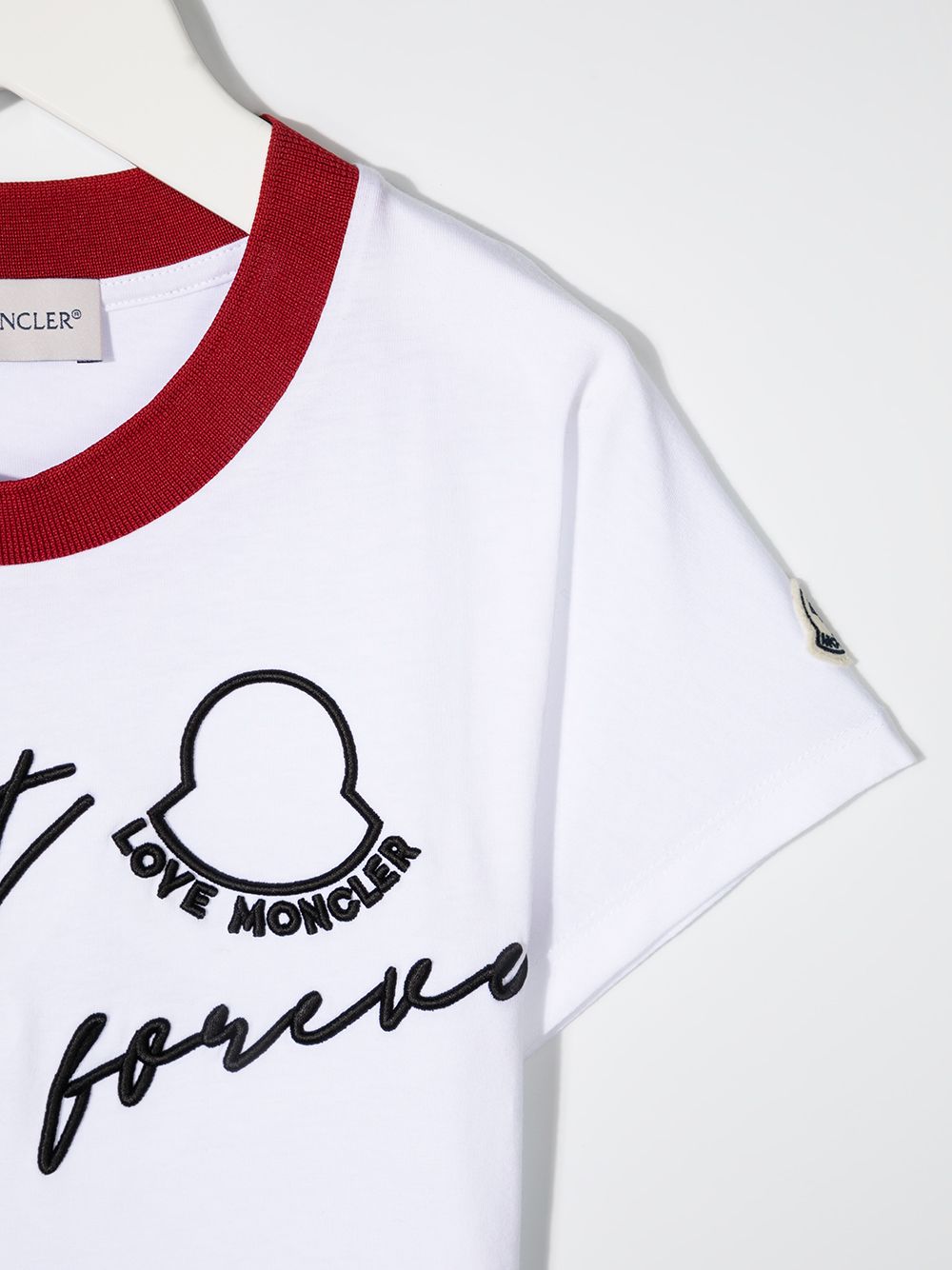 фото Moncler enfant футболка с вышитым логотипом